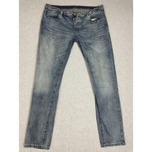 Mnml Jeans Mens 38 Slim Fit Medium Lightwash Grunge Skater Preppy